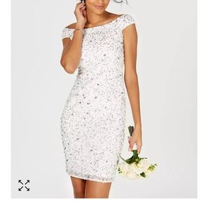 Adrianna papell sequin sheath dress